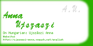 anna ujszaszi business card