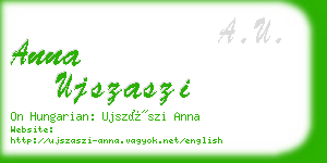 anna ujszaszi business card